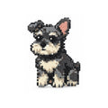 Black Dog Portrait Phone Loop handmade pixel bead pet product