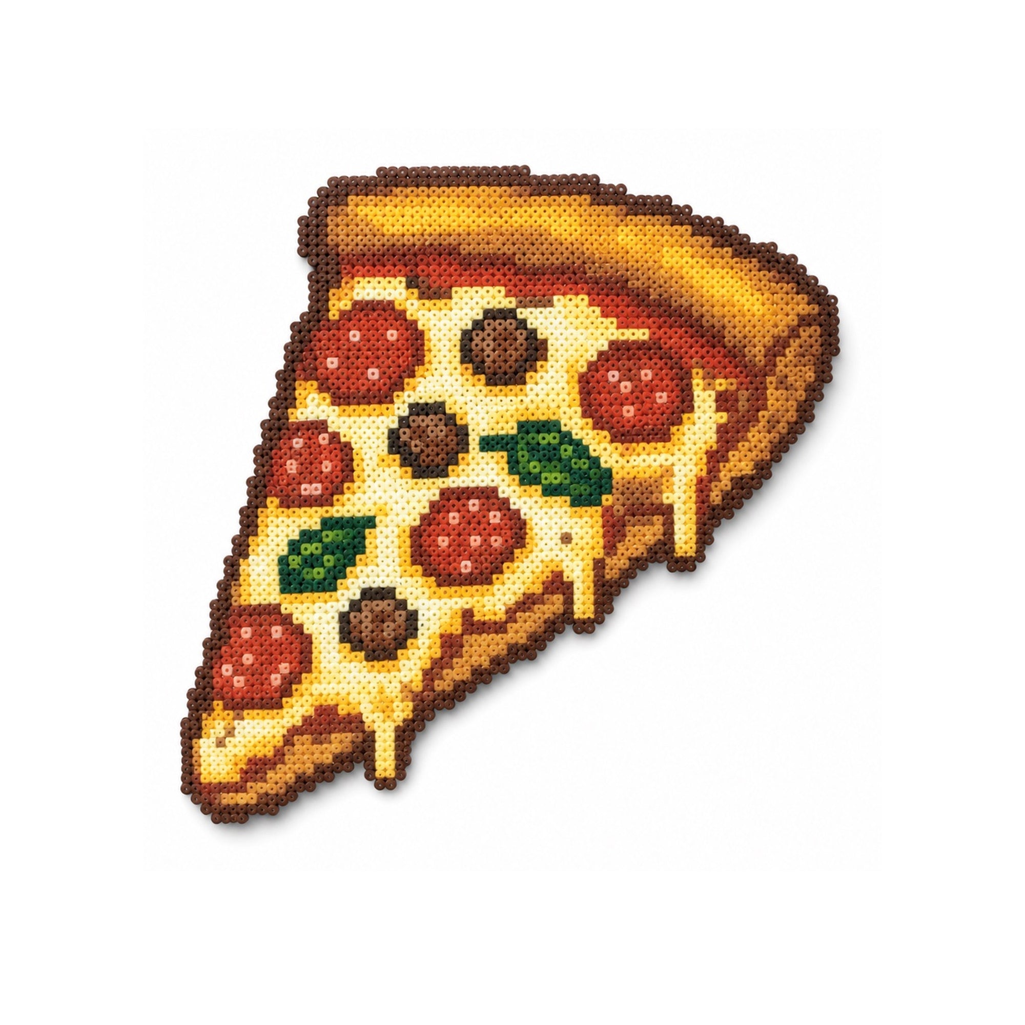 Pepperoni Pizza Pixel Piece handmade pixel bead product