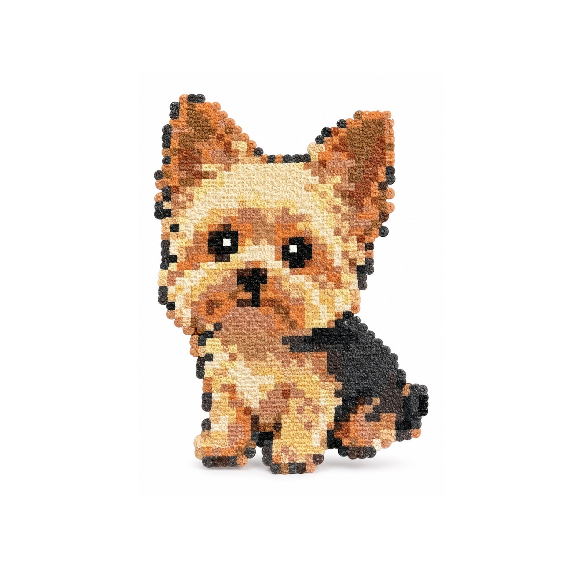 Tiny Tan Pup Bag Charm handmade pixel bead pet product