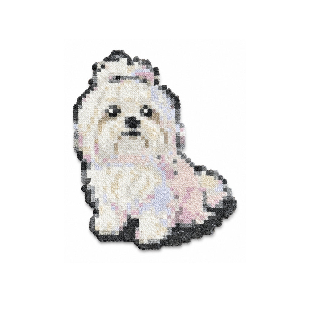 Fluffy Dog Phone Charm handmade pixel bead pet product