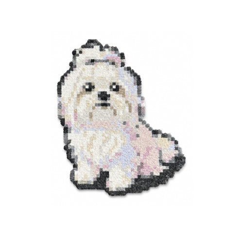 Fluffy Dog Phone Charm handmade pixel bead pet product