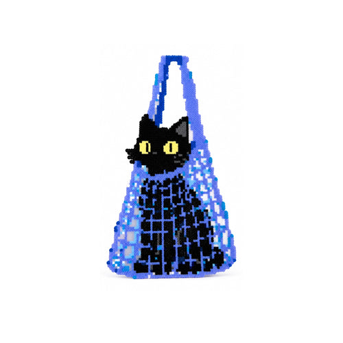 Black Cat Bead Mini Bag handmade pixel bead pet product